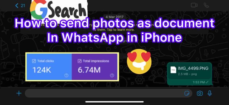 How to send photos as document in whatsapp in iphone