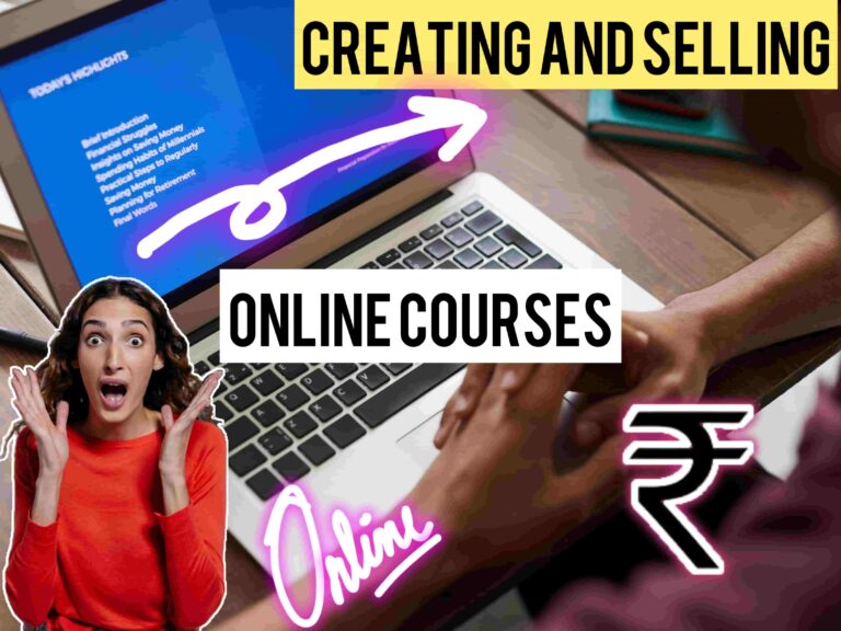 Creating and selling courses on online course selling website
